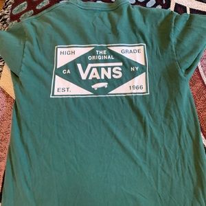Mens Medium Green Vans T shirt